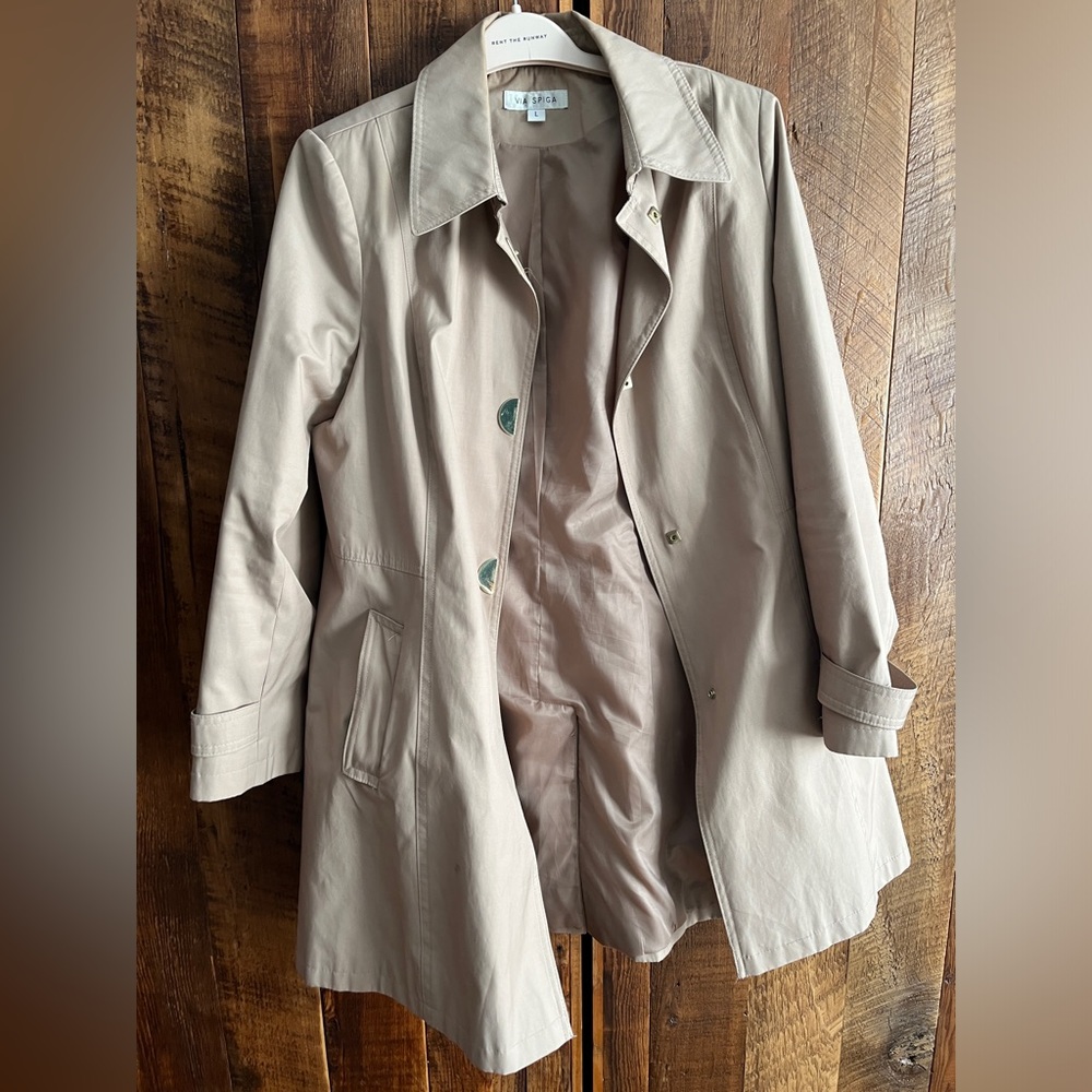 Via Spiga Tan Trench Coat